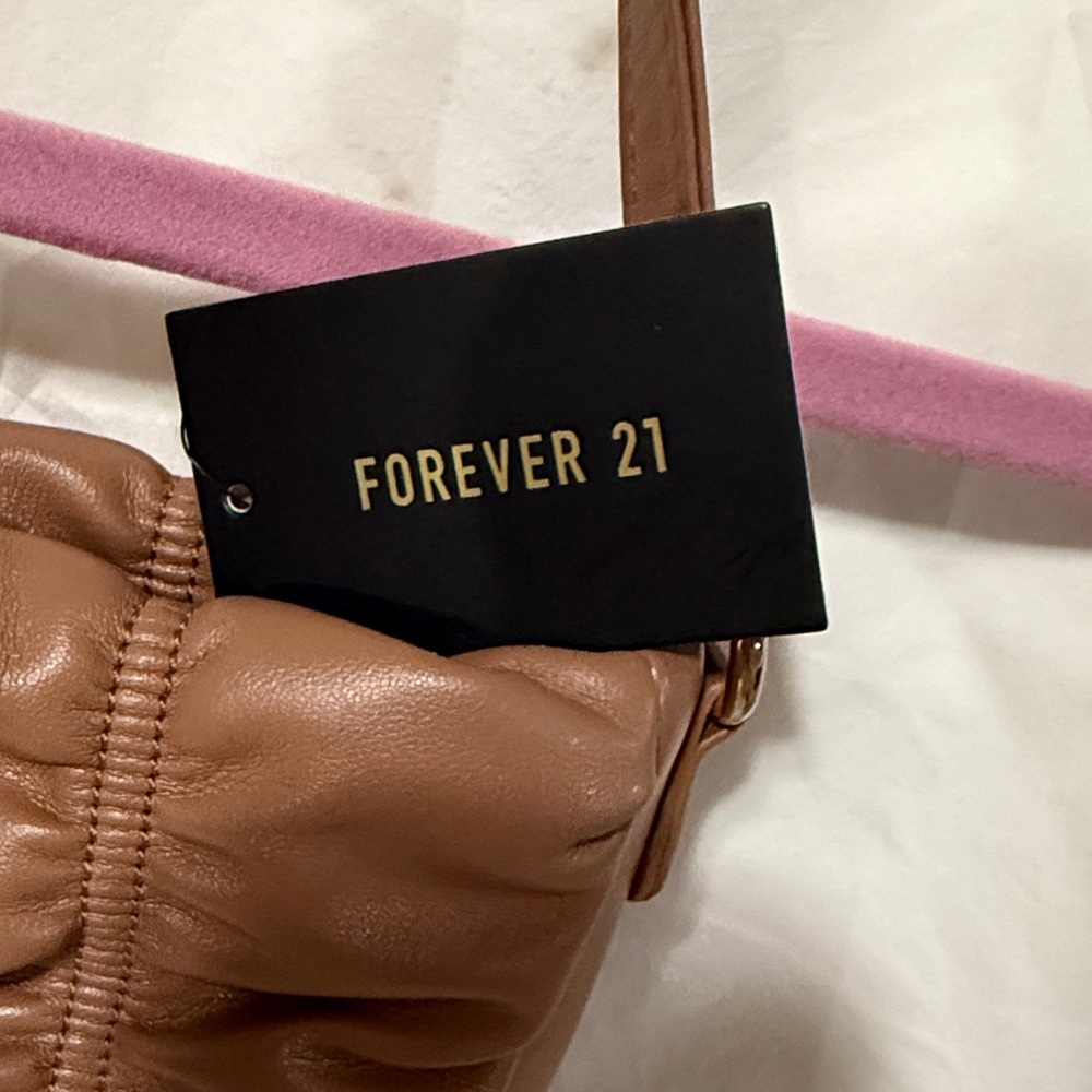 Forever 21 Tan Gathered Shoulder Bag - Picture 2 of 6